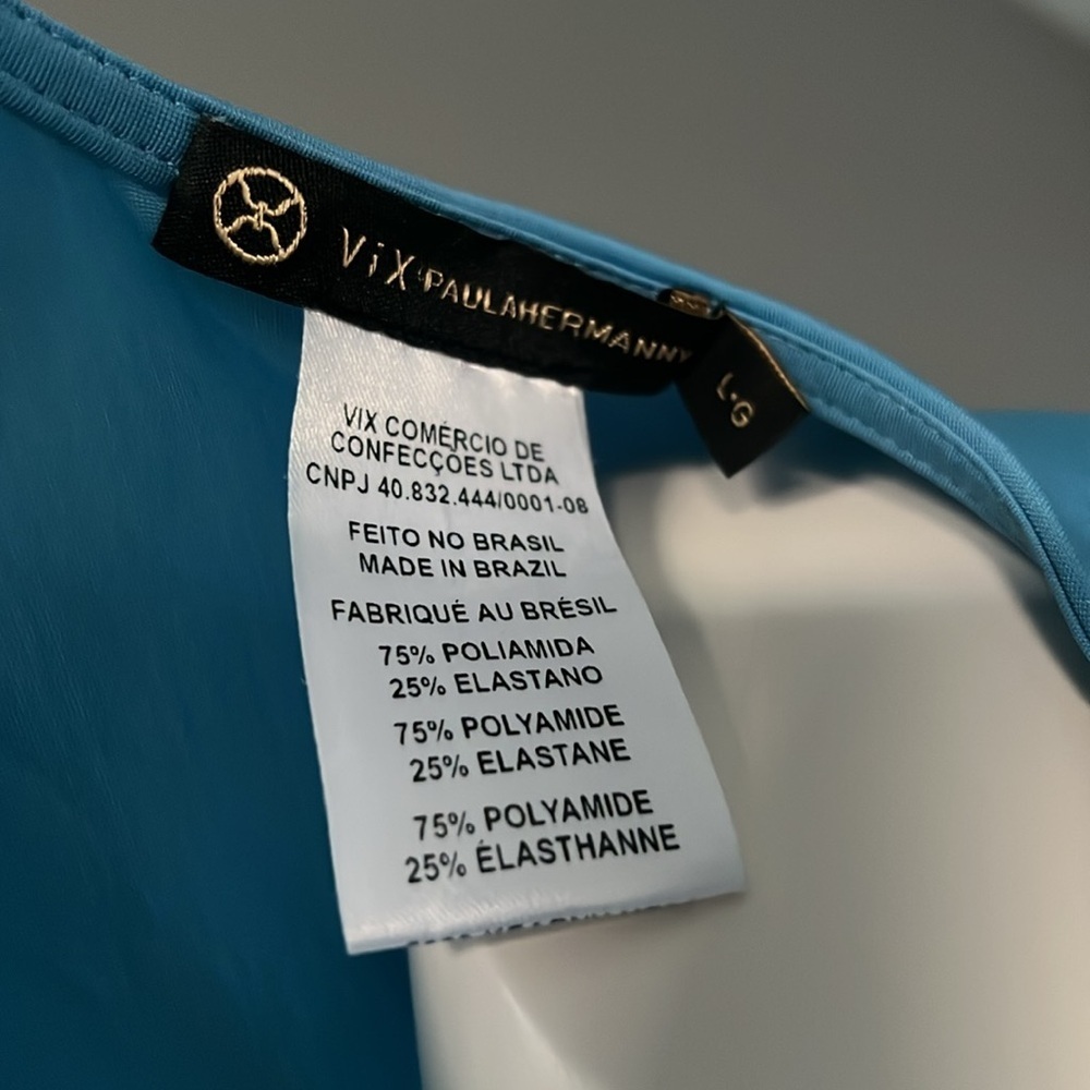 VIX Karina gathered stretch-jersey coverup sz L in Blue 168$ - Picture 9 of 9
